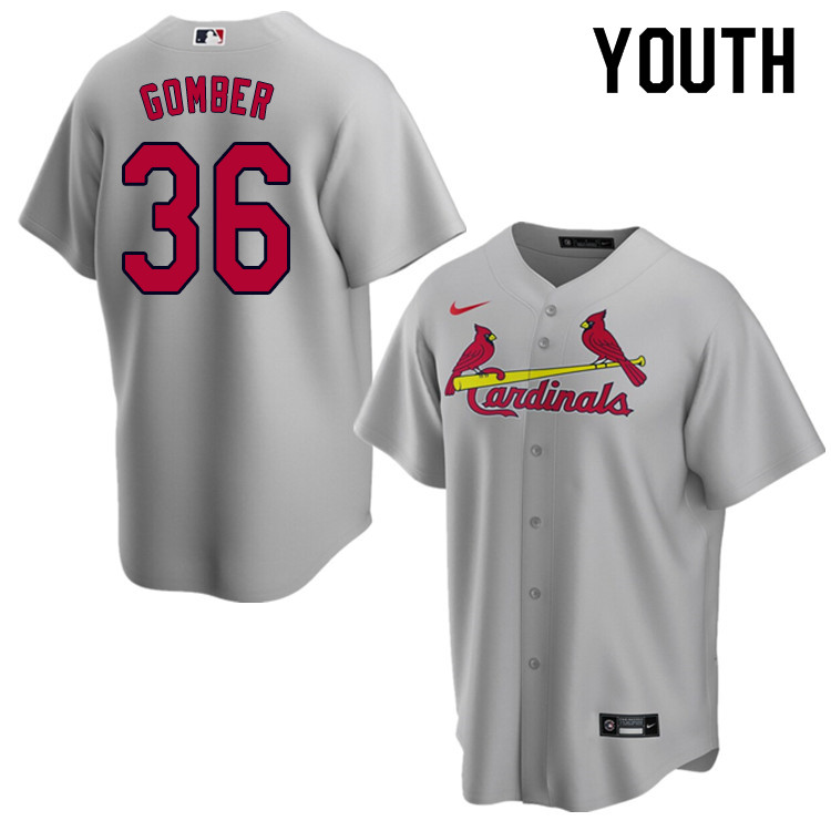 Nike Youth #36 Austin Gomber St.Louis Cardinals Baseball Jerseys Sale-Gray - Click Image to Close